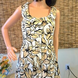 Chadwicks Petite Retro Floral Button Front Dress